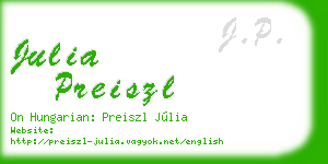 julia preiszl business card